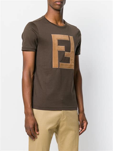 fendi f logo shirt men|fendi t shirt original.